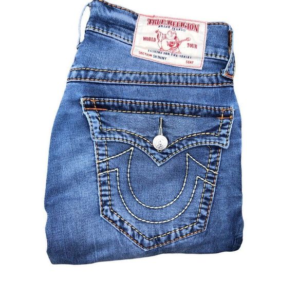 TRUE Religion Jeans Size 30 SKINNY Blue - Picture 7 of 9